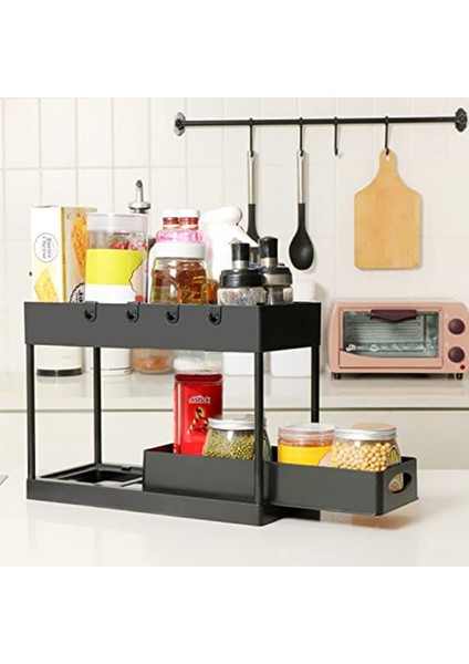 Organizatörler ve Depolama, Kancalı Banyo Organizatörü, 2 Katlı Banyo Dolabı Organizatörü (Yurt Dışından) fırsatları