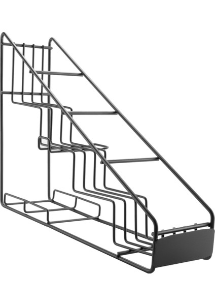 4 Şişe Tel Vitrin / Şurup Rafı Kahve Depolama Rafı Çok Fonksiyonlu Süt Çay Bardağı Raf Ekranı (Yurt Dışından)