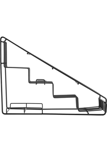 4 Şişe Tel Vitrin / Şurup Rafı Kahve Depolama Rafı Çok Fonksiyonlu Süt Çay Bardağı Raf Ekranı (Yurt Dışından)