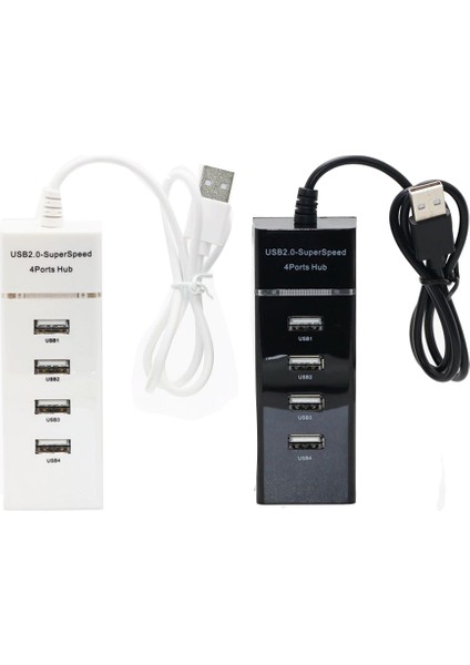 Yüksek Hızlı 4 Bağlantı Noktalı USB 3.0 Çoklu Hub Splitter Genişletme Masaüstü Bilgisayar Dizüstü Bilgisayar Için 5 Gbps Adaptör Kablosu (Beyaz) (Yurt Dışından)
