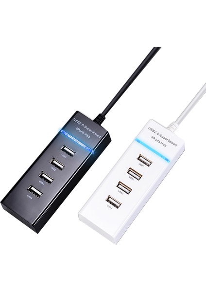 Yüksek Hızlı 4 Bağlantı Noktalı USB 3.0 Çoklu Hub Splitter Genişletme Masaüstü Bilgisayar Dizüstü Bilgisayar Için 5 Gbps Adaptör Kablosu (Beyaz) (Yurt Dışından)