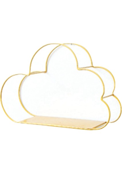 Iskandinav Tarzı Duvara Monte Ferforje Kanca Vitrin Rafı Bulut Şekilli Yatak Odası Dekorasyon Depolama Rafı, F (Yurt Dışından)