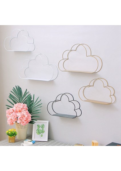 Iskandinav Tarzı Duvara Monte Ferforje Kanca Vitrin Rafı Bulut Şekilli Yatak Odası Dekorasyon Depolama Rafı, F (Yurt Dışından) fırsatları