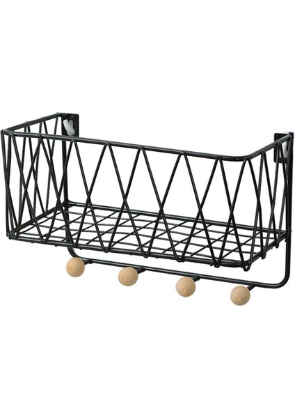 Demir Duvar Rafı Duvara Monte Depolama Rafı Mutfak Kanca Yatak Odası Ev Dekorasyon Duvar Dekorasyon Rafı, B (Yurt Dışından)