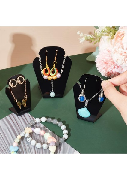 3 Paket Akrilik Kolye Ekran Standı Küpe Vitrin Rafı Kolye Ekran Tutucu Takı Ekran Standı (Yurt Dışından) modelleri