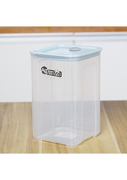 4 Adet Pp Gıda Saklama Kutusu Plastik Şeffaf Set Dökme Kapaklı Şişeler Kavanoz Kurutulmuş Tahıl Tankı 400L-1700L, Mavi (Yurt Dışından)