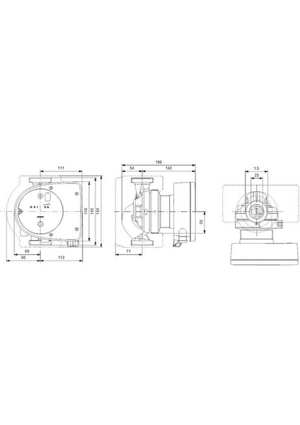 Magna1 25-100(180 Mm) 125-150.000 Kazan Için Frekans Konvertörlü Sirkülasyon Pompası 10MSS 9.5m³/h modelleri