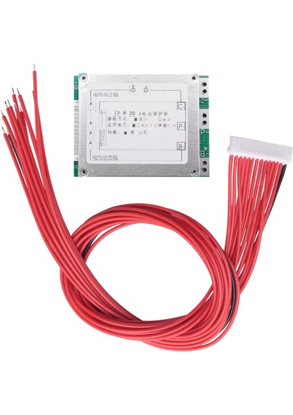13S 48V 20A Li-Ion Lityum Hücre Koruması Bms Pcb Kartı Koruması E-Bisiklet Elektrikli Scooter Için Dengeli (Yurt Dışından)