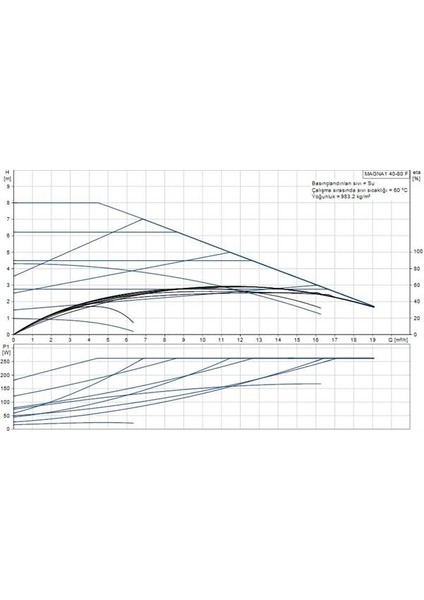 Magna1 40-80 F(220 Mm) 200-300.000 Kazan Için Frekans Konvertörlü Sirkülasyon Pompası 8mss 19M³/H fiyatları