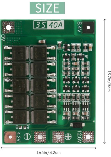 3s 40A 18650 Li-Ion Lityum Şarj Koruma Levhası Pcb Bms Matkap Motoru Için 11.1V 12.6V Lipo Hücre Modülü (Yurt Dışından)