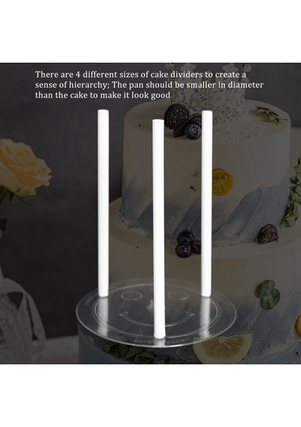 20 Parça Beyaz Plastik Kek Çubukları Destek Çubukları, 4 Parça Kek Ayırıcı Tabaklar Kek ve 12 Parça Şeffaf Kek (Yurt Dışından) indirimleri