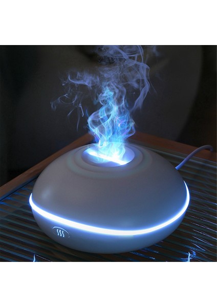 Nemlendirici Sis Tipi Mini Hava 3D Simülasyon Alev Nemlendirici Aromaterapi USB Takılabilir Beyaz Ekleyebilir (Yurt Dışından)