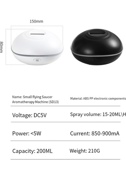 Nemlendirici Sis Tipi Mini Hava 3D Simülasyon Alev Nemlendirici Aromaterapi USB Takılabilir Beyaz Ekleyebilir (Yurt Dışından)