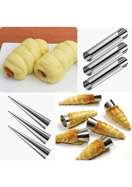 Cannoli Pişirme Kalıp Seti, Krem Boynuz Kalıp Seti Krem Paslanmaz Çelik Cannoli Tüp Kalıpları Koni Pişirme Kalıbı (Yurt Dışından) fiyatları
