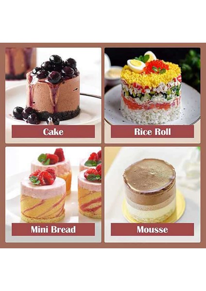 10 Adet Paslanmaz Çelik Mus Halkaları Yuvarlak Bisküvi Kesici Kek Kalıbı Mutfak Pişirme Pasta Aracı Tart, Fondan, Vb (Yurt Dışından) indirimleri