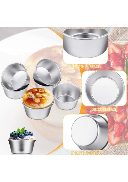 20 Adet Bireysel Puding Bardak Mini Çikolata Erimiş Tavalar Yapışmaz Cupcake Kek Kurabiye Puding Kalıp (Yurt Dışından)