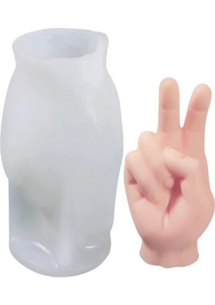 Jest Silikon Mum Kalıp, 3D El Şekilli El Yapımı Sabun Aromaterapi Kalıp Kek Dıy El Sanatları Ev Dekorasyon (Yurt Dışından)