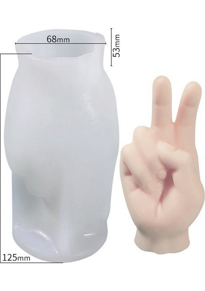 Jest Silikon Mum Kalıp, 3D El Şekilli El Yapımı Sabun Aromaterapi Kalıp Kek Dıy El Sanatları Ev Dekorasyon (Yurt Dışından)