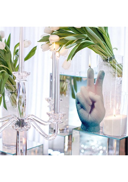Jest Silikon Mum Kalıp, 3D El Şekilli El Yapımı Sabun Aromaterapi Kalıp Kek Dıy El Sanatları Ev Dekorasyon (Yurt Dışından)