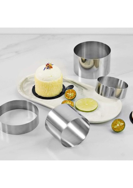 Yuvarlak Kek Halkaları Kalıp, Mini Kek ve Pasta Yüzüğü Yuvarlak Yemek Halkası Paslanmaz Çelik, Tatlı Yiyecek Halkaları Gıda Kalıp Seti 2.4ın (Yurt Dışından) fırsatları