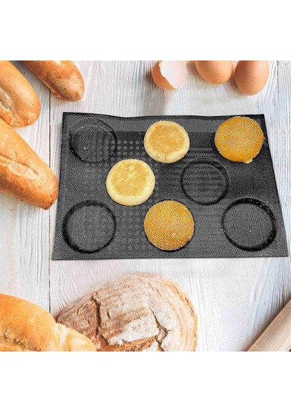 Pişirme Için 8 Delikli Hamburger Çöreği Tavaları Pişirme Için Örgü Silikon Ekmek Tavaları Yapışmaz Delikli Pişirme (Yurt Dışından) indirimleri