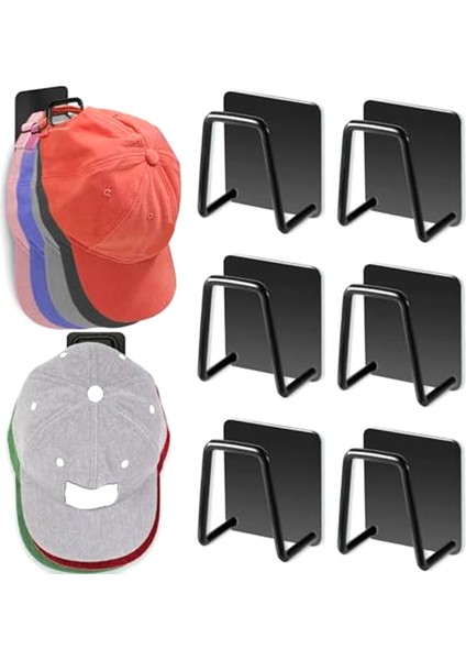 Duvar Şapka Organizatörü Için Şapka Askısı, Beyzbol Şapkaları Için Metal Şapka Rafları, Duvar Için Yapışkanlı Şapka Kancaları, Sondajsız Şapka Askıları (Yurt Dışından)