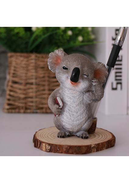 Koala Figürleri Hayvan Heykelleri Reçine Gözlük Standı Kalem Güneş Gözlüğü Tutucu Konteyner Masaüstü Ev Dekor Hediye A (Yurt Dışından) fırsatları