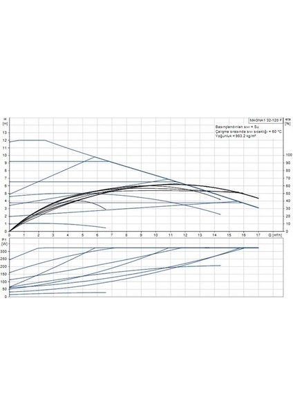 Magna1 32-120 F(220 Mm) 200-300.000 Kazan Için Frekans Konvertörlü Sirkülasyon Pompası 12MSS 17M³/H fiyatları
