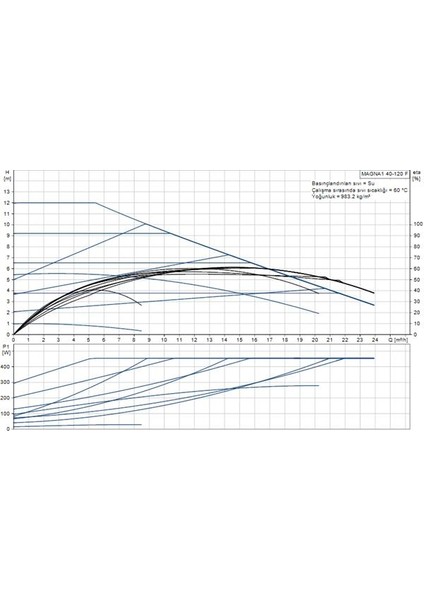 Magna1 40-120 F(250 Mm) 200-300.000 Kazan Için Frekans Konvertörlü Sirkülasyon Pompası 12MSS 24M³/H fiyatları