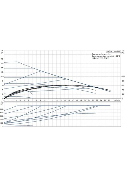 Magna1 40-180 F(250 Mm) 200-300.000 Kazan Için Frekans Konvertörlü Sirkülasyon Pompası 16MSS 26M³/H fiyatları