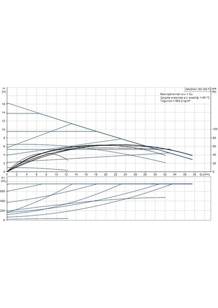 Magna1 50-180 F(280 Mm) 600.000+ Kazan Için Frekans Konvertörlü Sirkülasyon Pompası 16MSS 38M³/H fiyatları