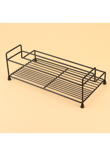 Demir Baharat Rafı Mutfak Malzemeleri Ev Tek Katmanlı 2-Izgara Baharat Depolama Rafı Baharat Depolama Standı Siyah (Yurt Dışından) indirimleri