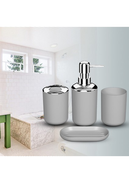 8 Adet Plastik Banyo Aksesuar Seti, Banyo Tuvalet Fırçası Aksesuarları Diş Fırçası Tutuculu Set, Diş Fırçası Bardağı (Gri) (Yurt Dışından) indirimleri