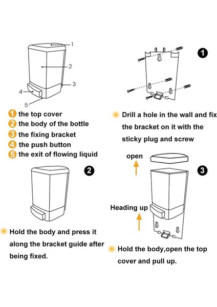 2x Manuel Sabunluk 1000 ml Duvara Monte Sabunluk Banyo Mutfak Restoran Için Ticari Sabunluk (Yurt Dışından) modelleri