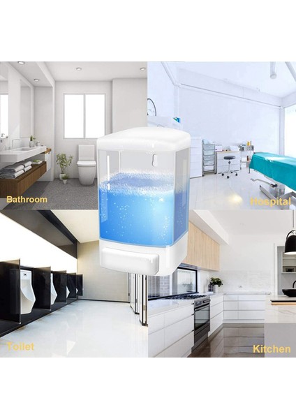 2x Manuel Sabunluk 1000 ml Duvara Monte Sabunluk Banyo Mutfak Restoran Için Ticari Sabunluk (Yurt Dışından) fırsatları