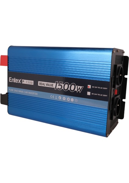 12 V Volt 1.5 Kw 1500 W Watt Tam Saf Sinus Solar Inverter 220 Çevirici Invertör Dijital Ekranlı Dönüştürücü