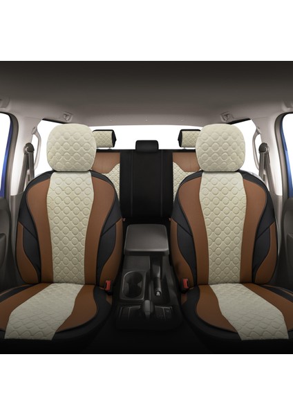 Vıp Serisi - Nissan Note ile Uyumlu Oto Koltuk Kılıfı, Tay Tüyü-Deri / Krem*taba*siyah indirimleri