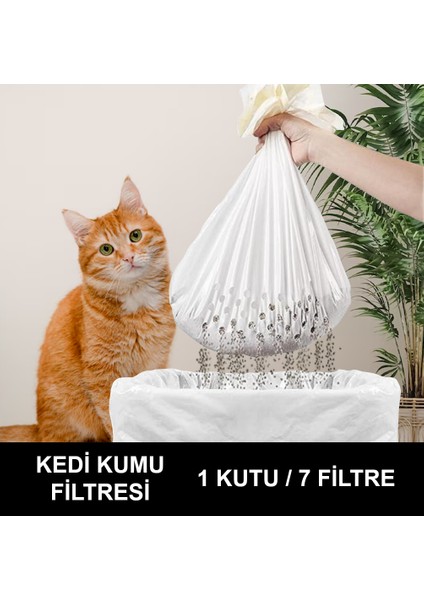 Kedi Kumu Temizleme Elekli Filtre 4'lü