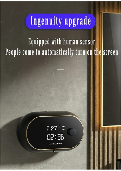 450 ml Otomatik Köpük Sabunluk Akıllı Duvara Monte El Yıkama Fotoselli Mutfak Aksesuarları Banyo Için(A) (Yurt Dışından)