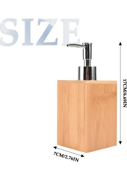 Sıvı Sabunluk, Bambu Ahşap Ev Banyo Restoran Otel Banyo Losyonu Paslanmaz Çelik Pompalı Sıvı Doldurulabilir El Şişesi (Yurt Dışından) indirimleri