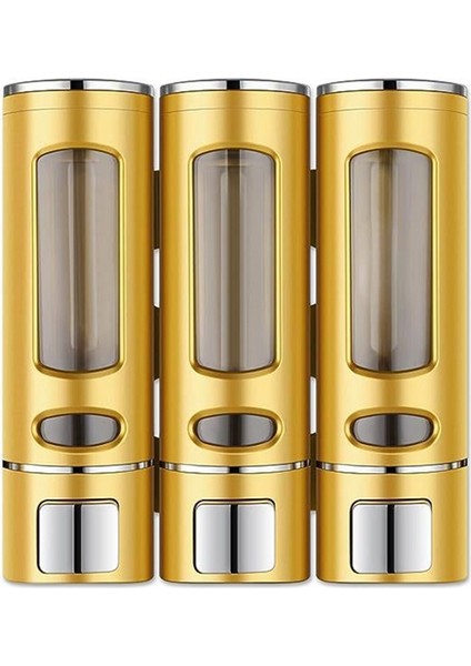 3-In-1 Oda Duvara Monte Banyo Duş Pompalı Dağıtıcı Organizatör 3 Kafalı Sabunluk Kremi Konteyner Şişe (Yurt Dışından)