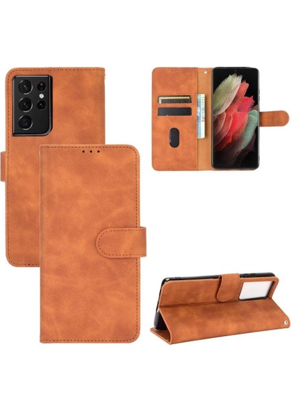 Kart Tutucu Flip ile Samsung Galaxy S21 Ultra Koruyucu Kapak Için Kılıf (Yurt Dışından) fiyatları