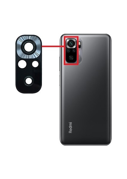 Xiaomi Redmi Note 10S Uyumlu Kamera Lensi Cam M2101K7BG M2101K7BI