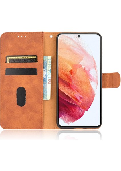 Samsung Galaxy S21 Fe Kart Ekleme Deri Folio Flip Case (Yurt Dışından)