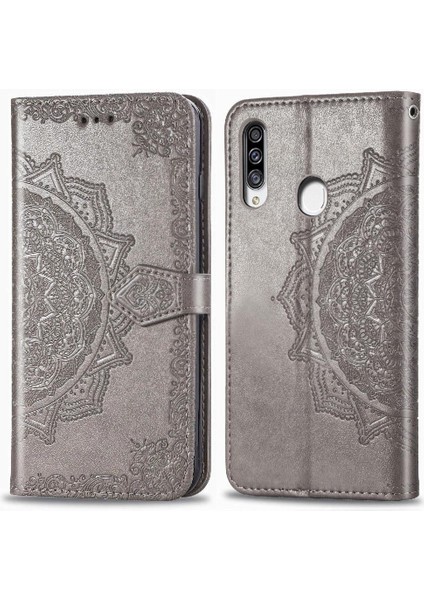 Samsung A20S Darbeye Basit Iş Deri Kılıf Zarif (Yurt Dışından)