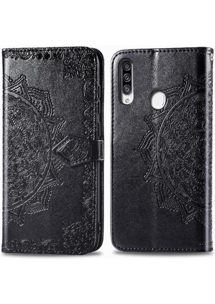 Samsung A20S Darbeye Basit Iş Deri Kılıf Zarif (Yurt Dışından)