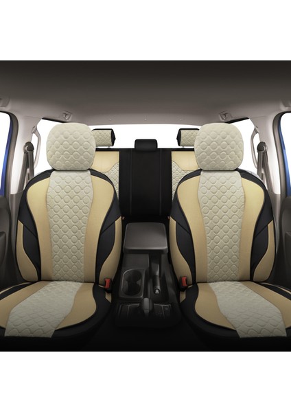 Vıp Serisi - Suzuki Ignis ile Uyumlu Oto Koltuk Kılıfı, Tay Tüyü-Deri / Krem*krem*siyah indirimleri