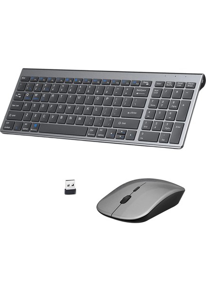 2in1 Kablosuz 2.4g ve Bluetooth Wireless Klavye Mouse Set + Türkçe Sticker AL4173