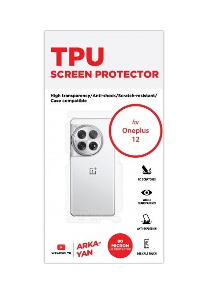 Oneplus 12 Arka ve Yan Koruyucu Tpu Film