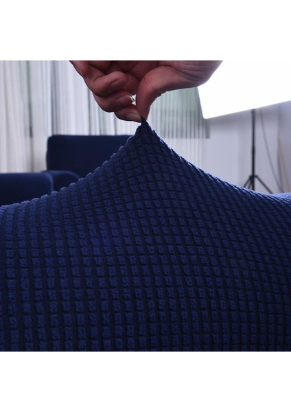 2'li Kol Dayama Kılıfı Seti Polyester Sandalye Kanepe Kol Koruyucuları Koyu Mavi (Yurt Dışından)